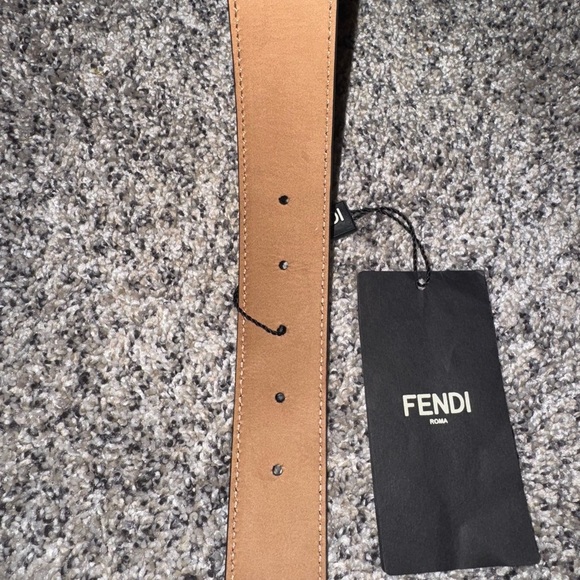 Fendi White FF Embossed Leather Belt Strap NWT | Made in Italy | 38” - Picture 10 of 12